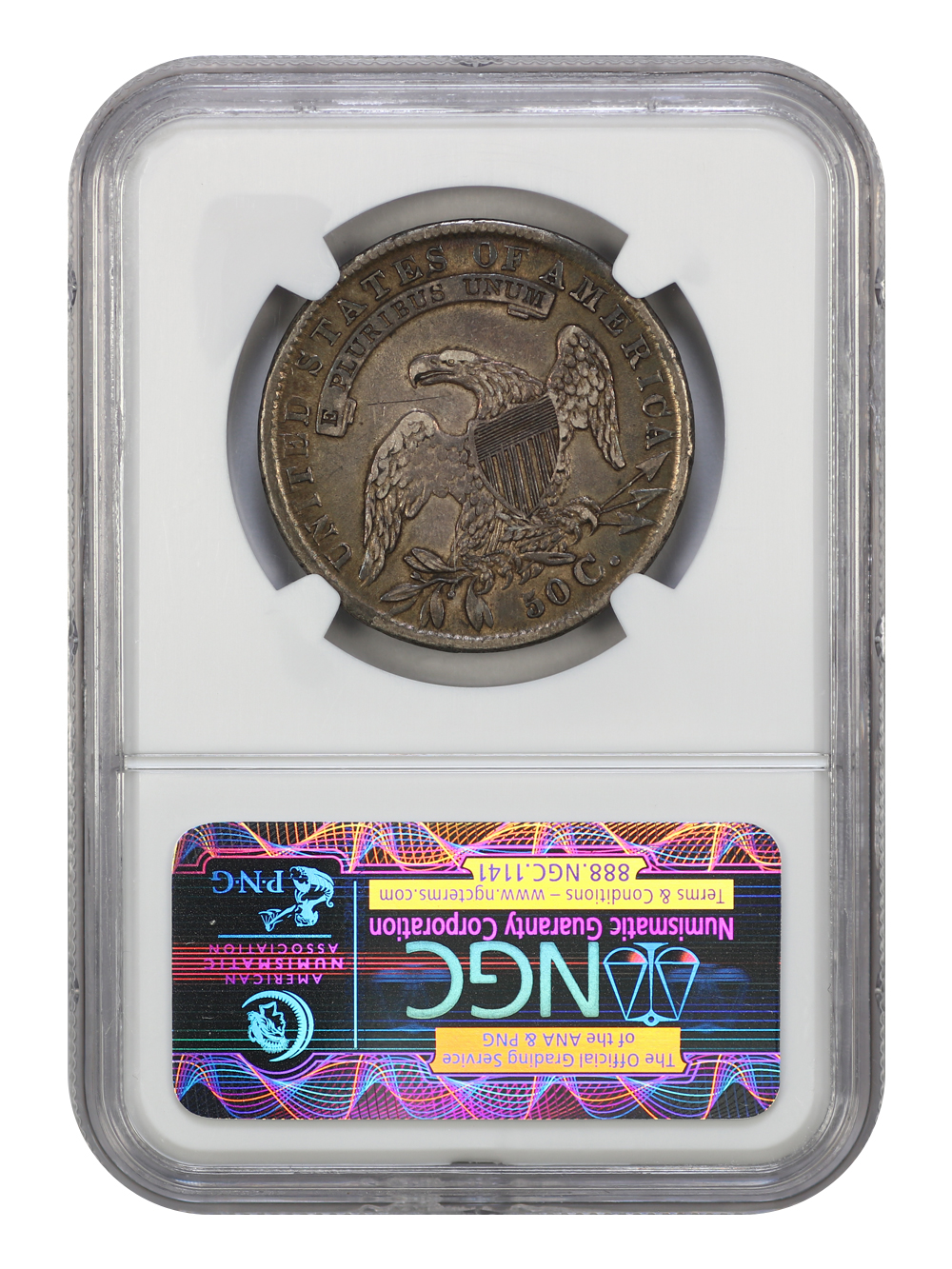 image for: 1834 Large Date, Small Letters 50c NGC XF40