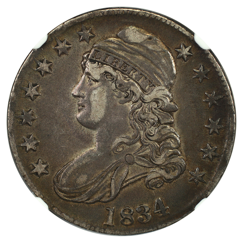 image for: 1834 Large Date, Small Letters 50c NGC XF40