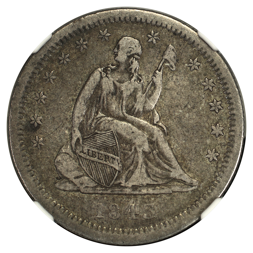 image for: 1843-O 25c NGC VF30