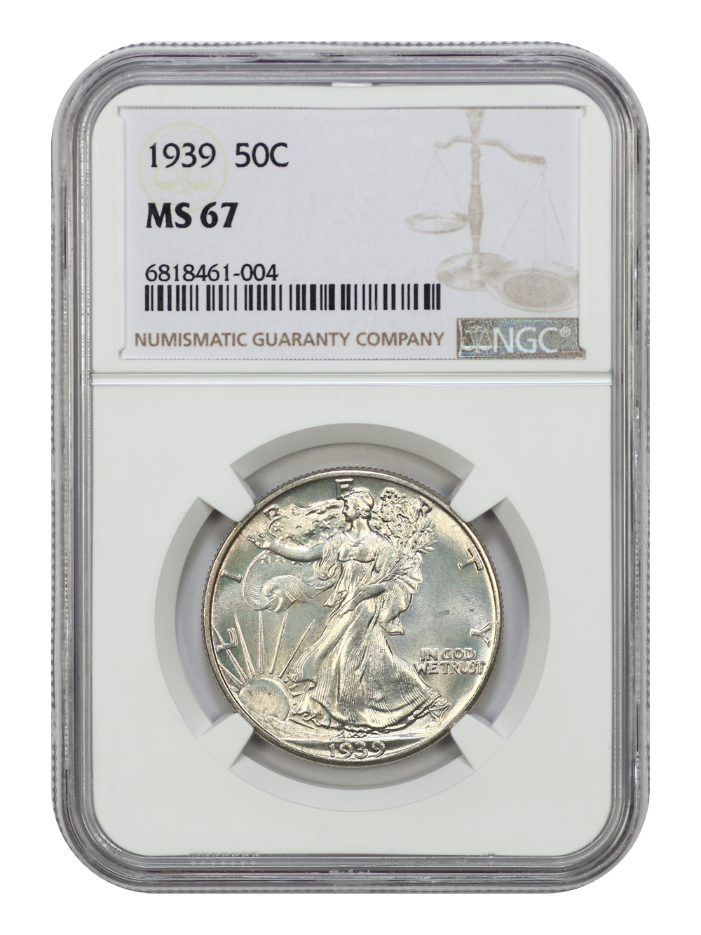 image for: 1939 50c NGC MS67