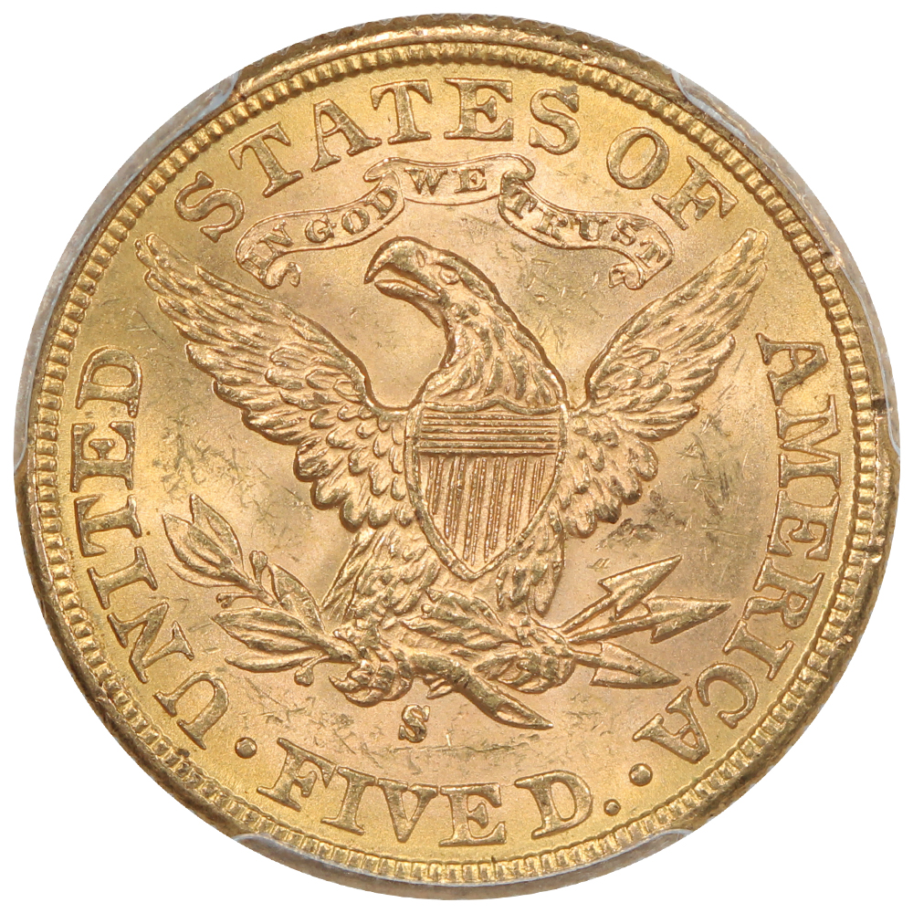 image for: 1899-S $5  PCGS MS63