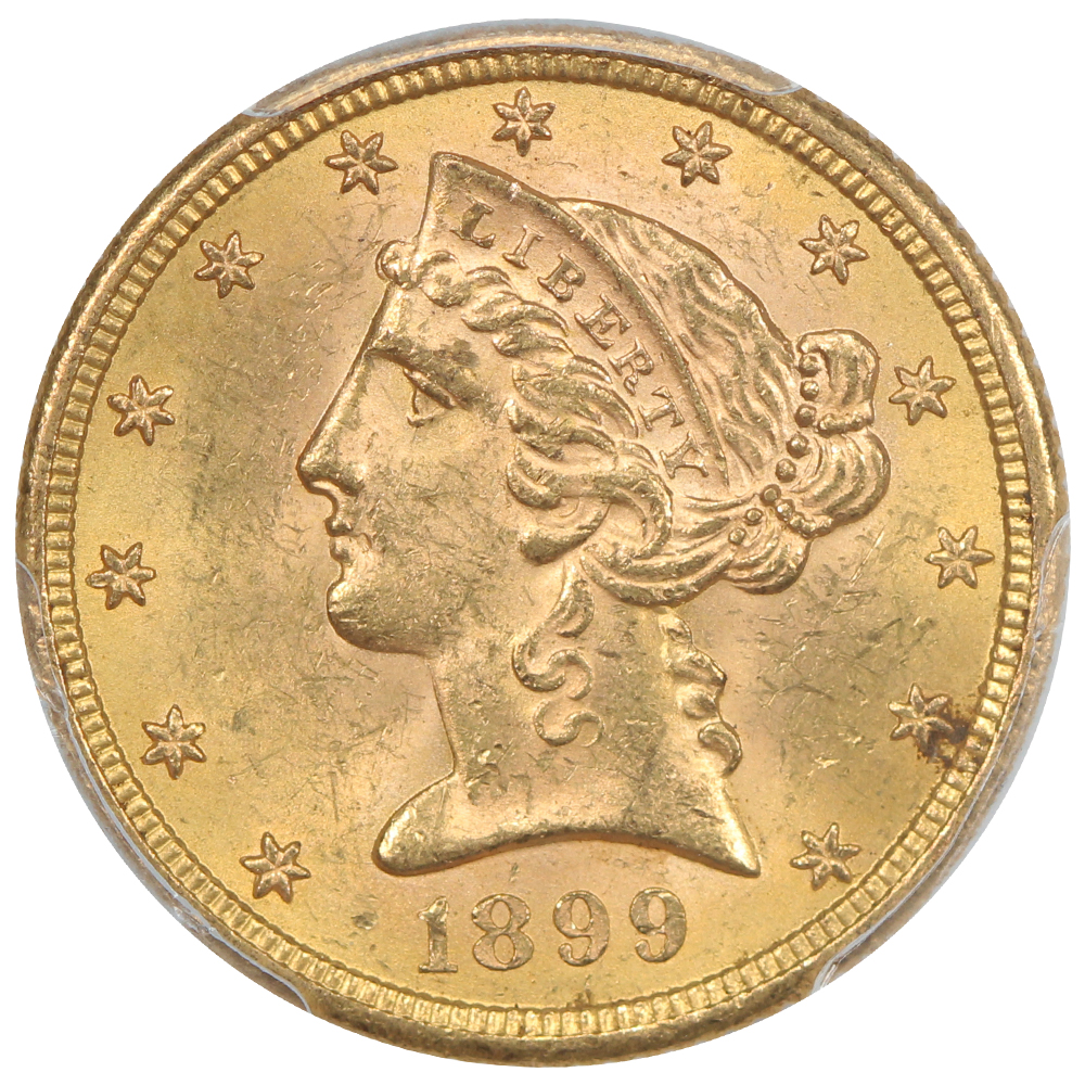 image for: 1899-S $5  PCGS MS63