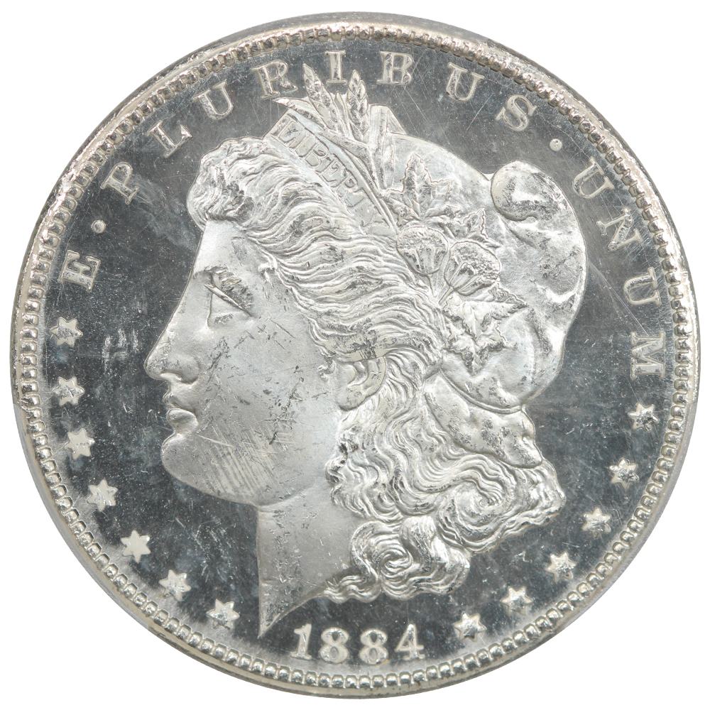 image for: 1884-CC $1  PCGS MS64 DMPL