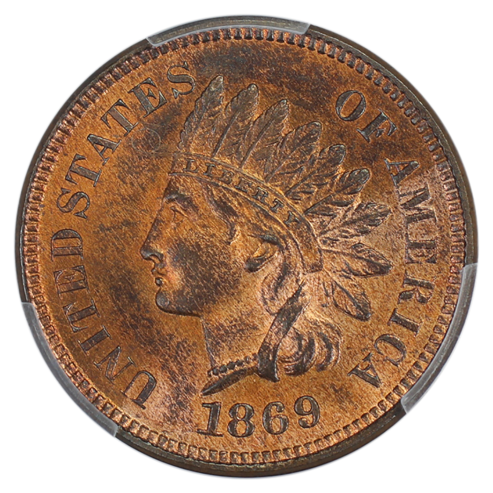 image for: 1869 1c PCGS MS64 RB