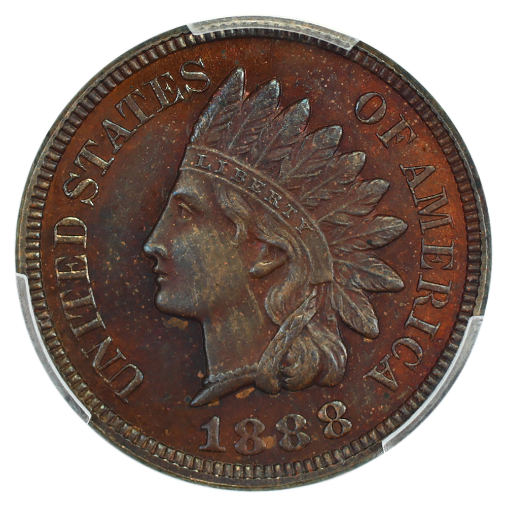 image for: 1888 1c PCGS PR64 BN