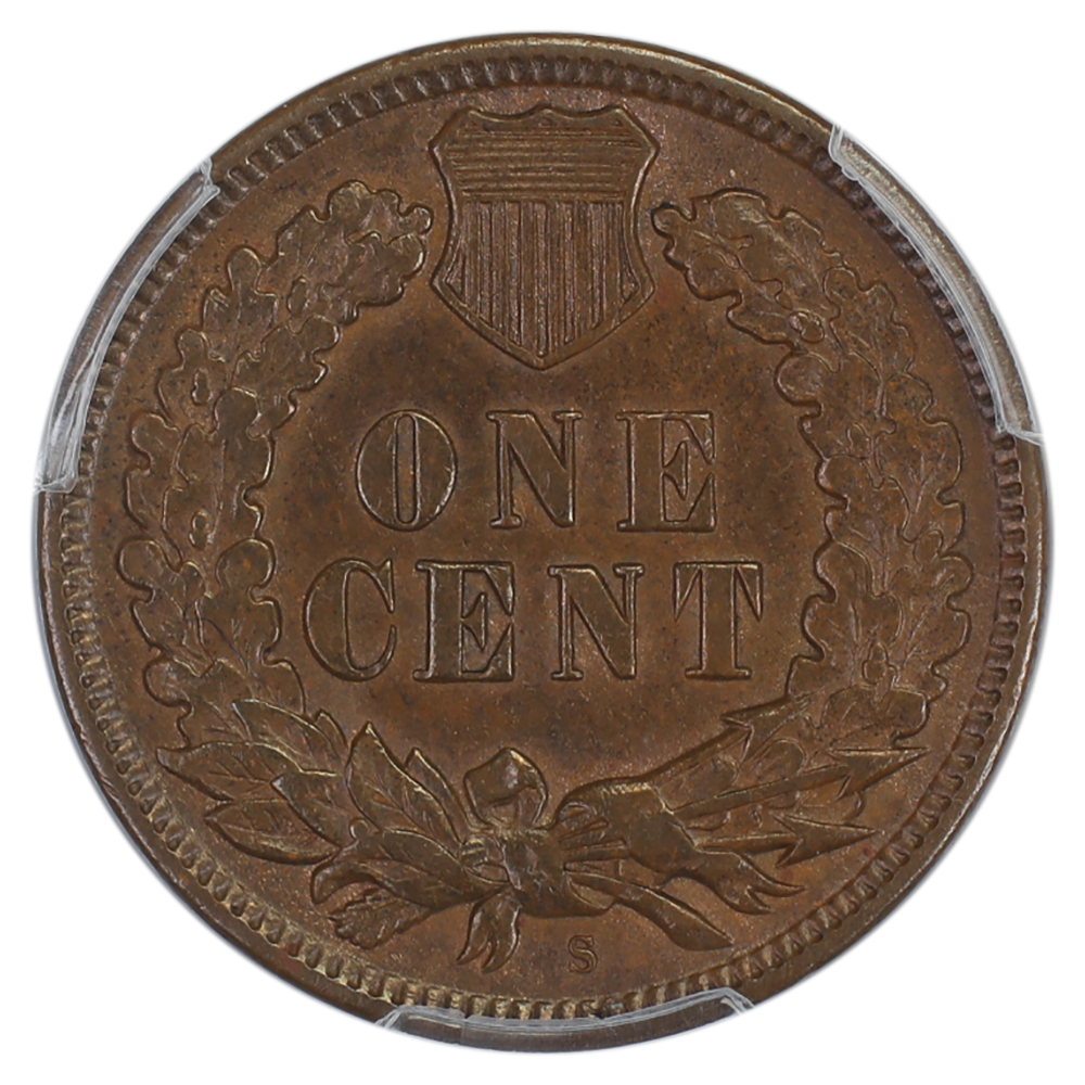 image for: 1909-S Indian 1c PCGS AU58 BN