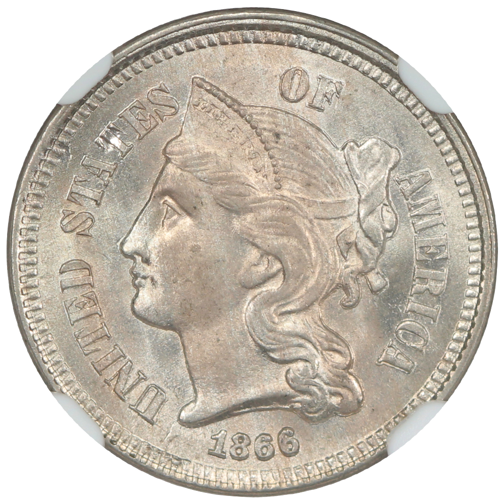 image for: 1866 3cN NGC MS65