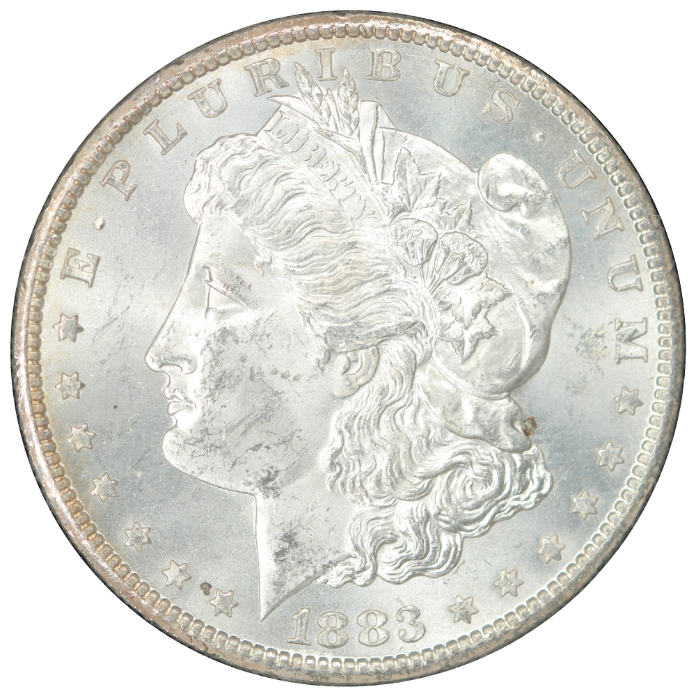 thumbnail for: 1883-CC GSA Hoard, Hard package $1  NGC MS63