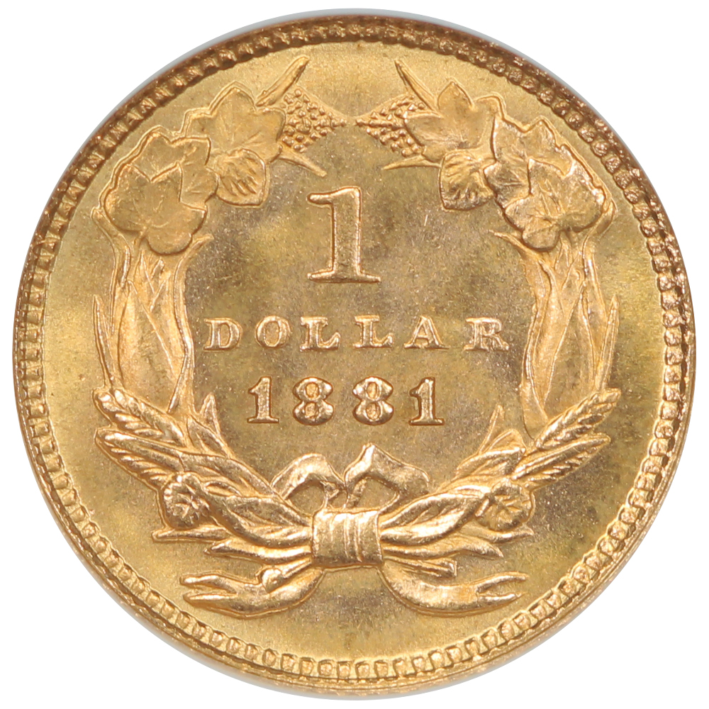 image for: 1881 G$1 NGC MS66