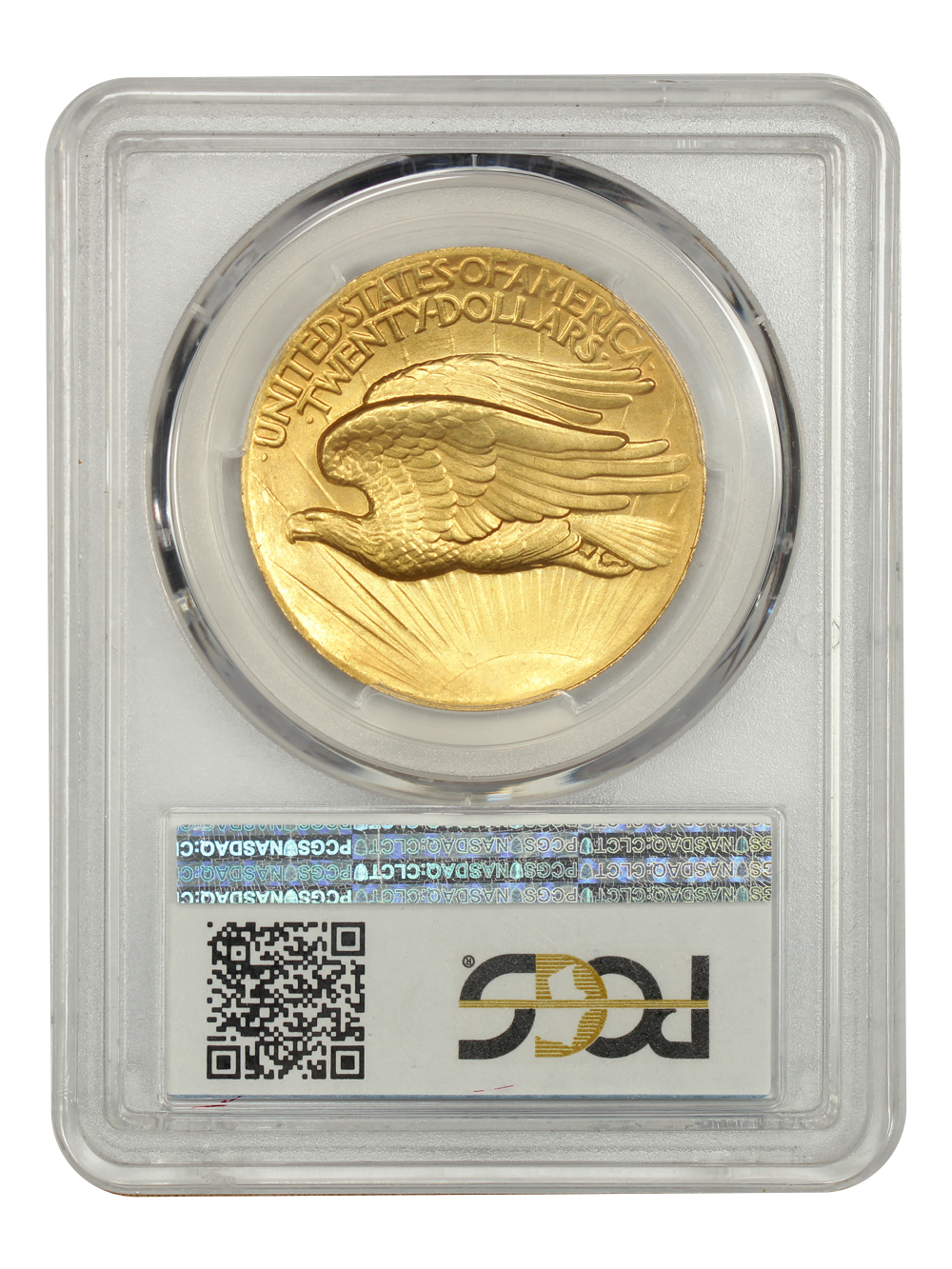 image for: 1907 High Relief, Wire Edge $20  PCGS MS64