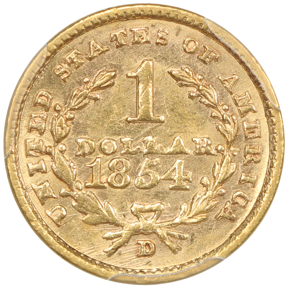 image for: 1854-D G$1 PCGS AU55