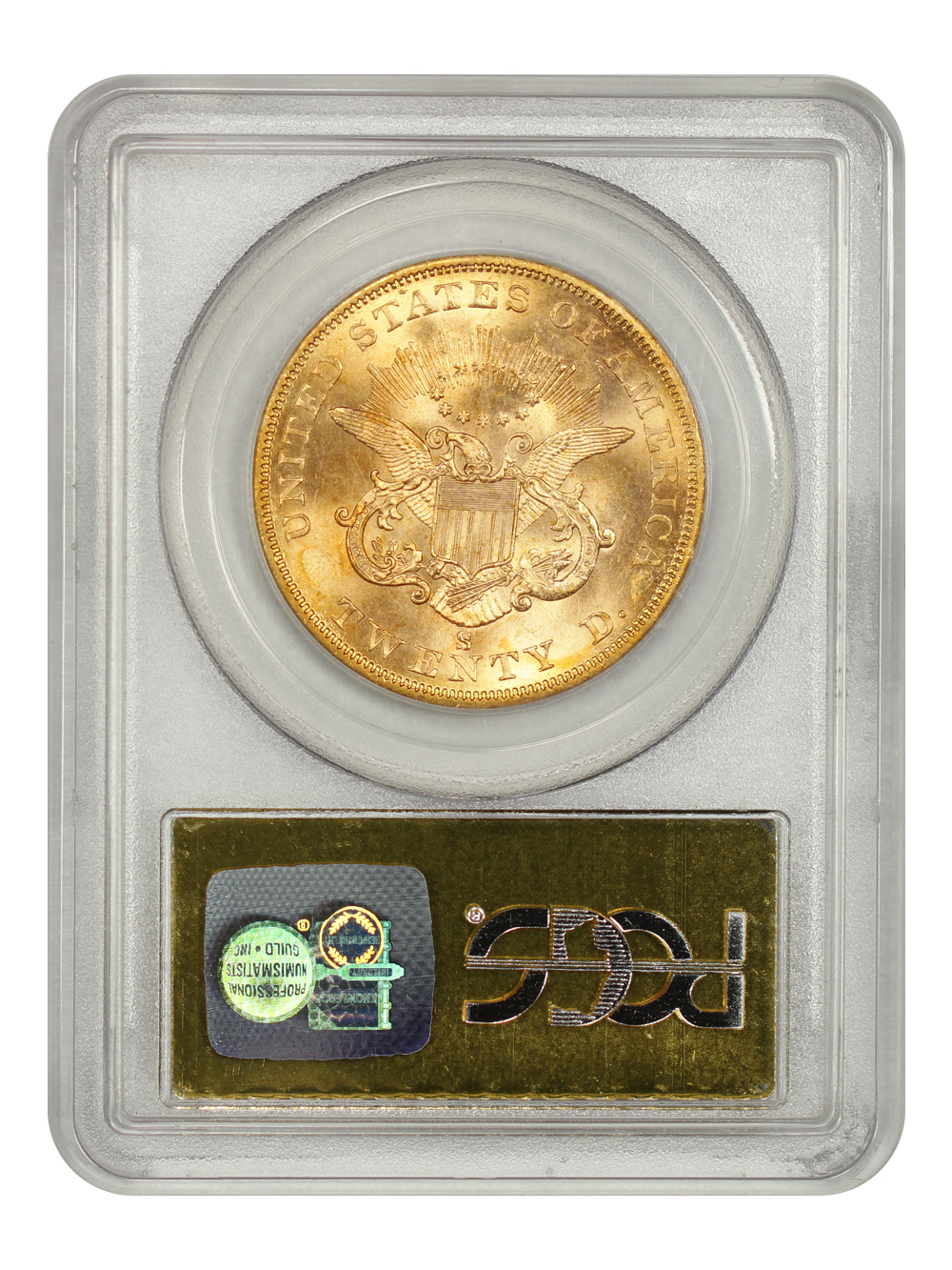 image for: 1857-S $20  PCGS MS64