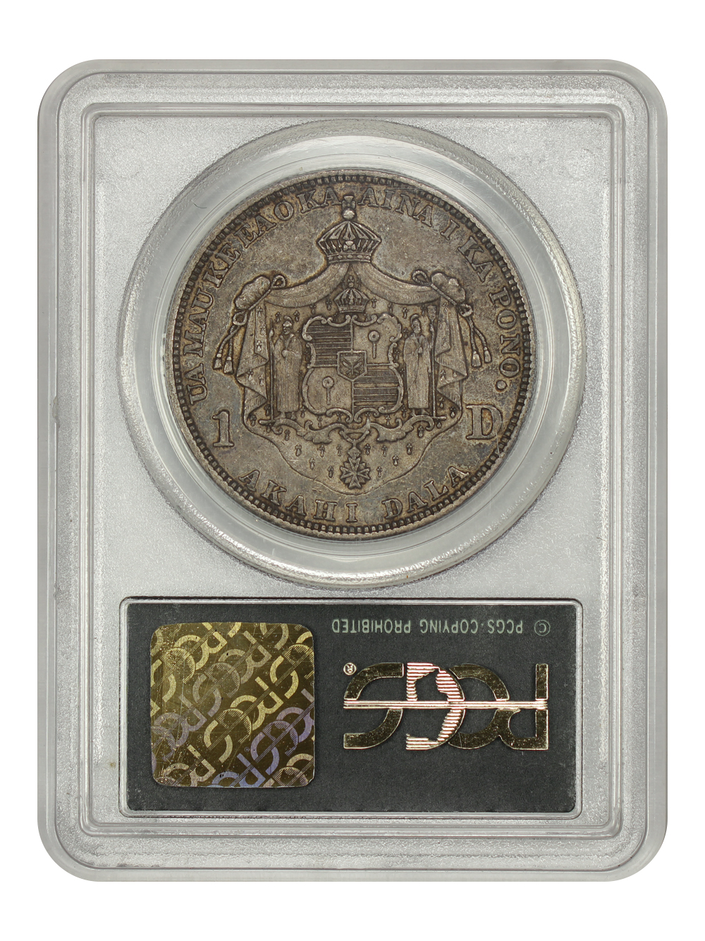 image for: 1883 Hawaii $1  PCGS AU50