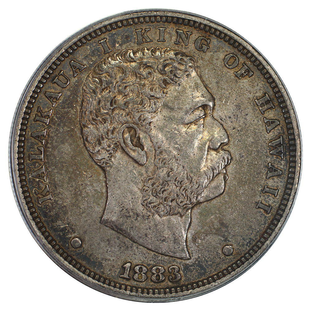 image for: 1883 Hawaii $1  PCGS AU50