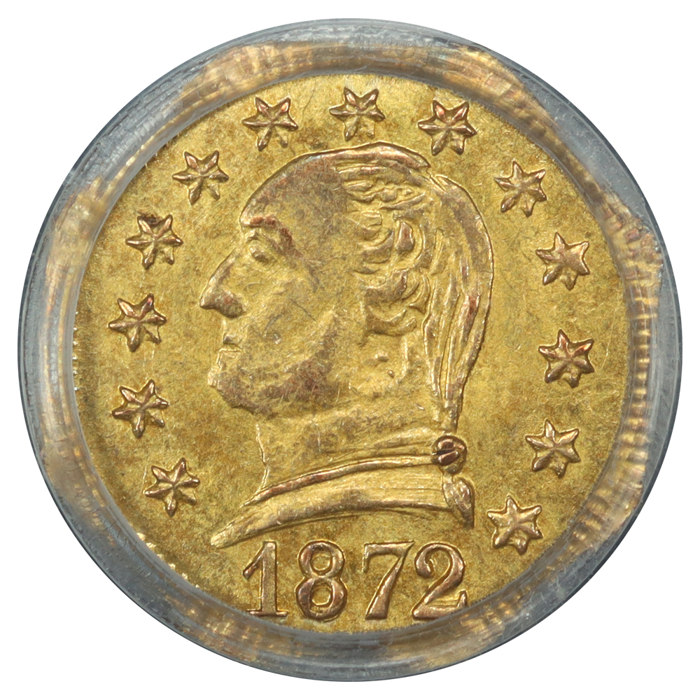 image for: 1872 BG-723, Washington Head 25c PCGS MS62
