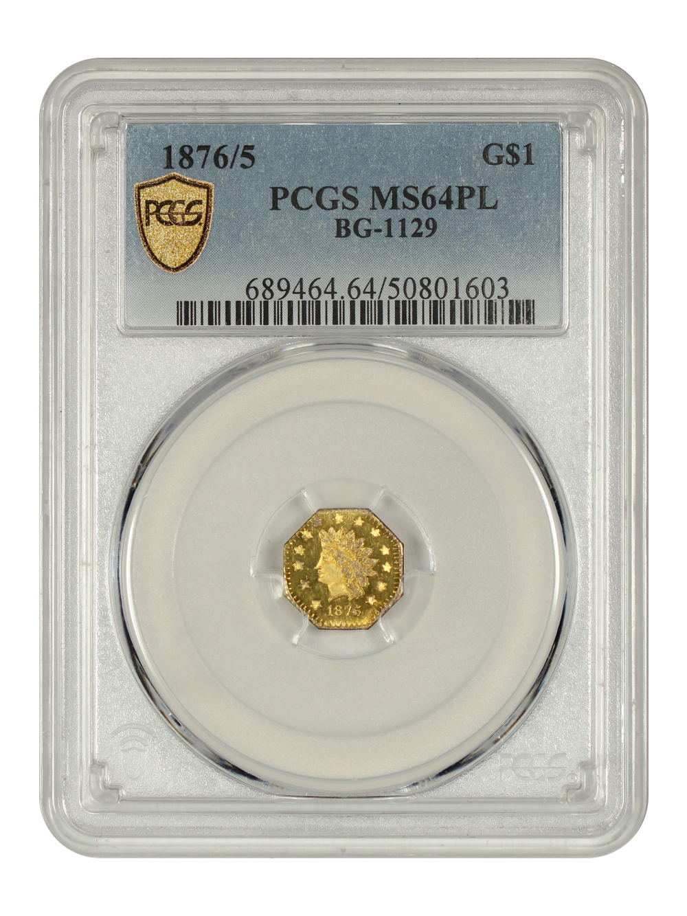 image for: 1876/5 BG-1129 $1 PCGS MS64