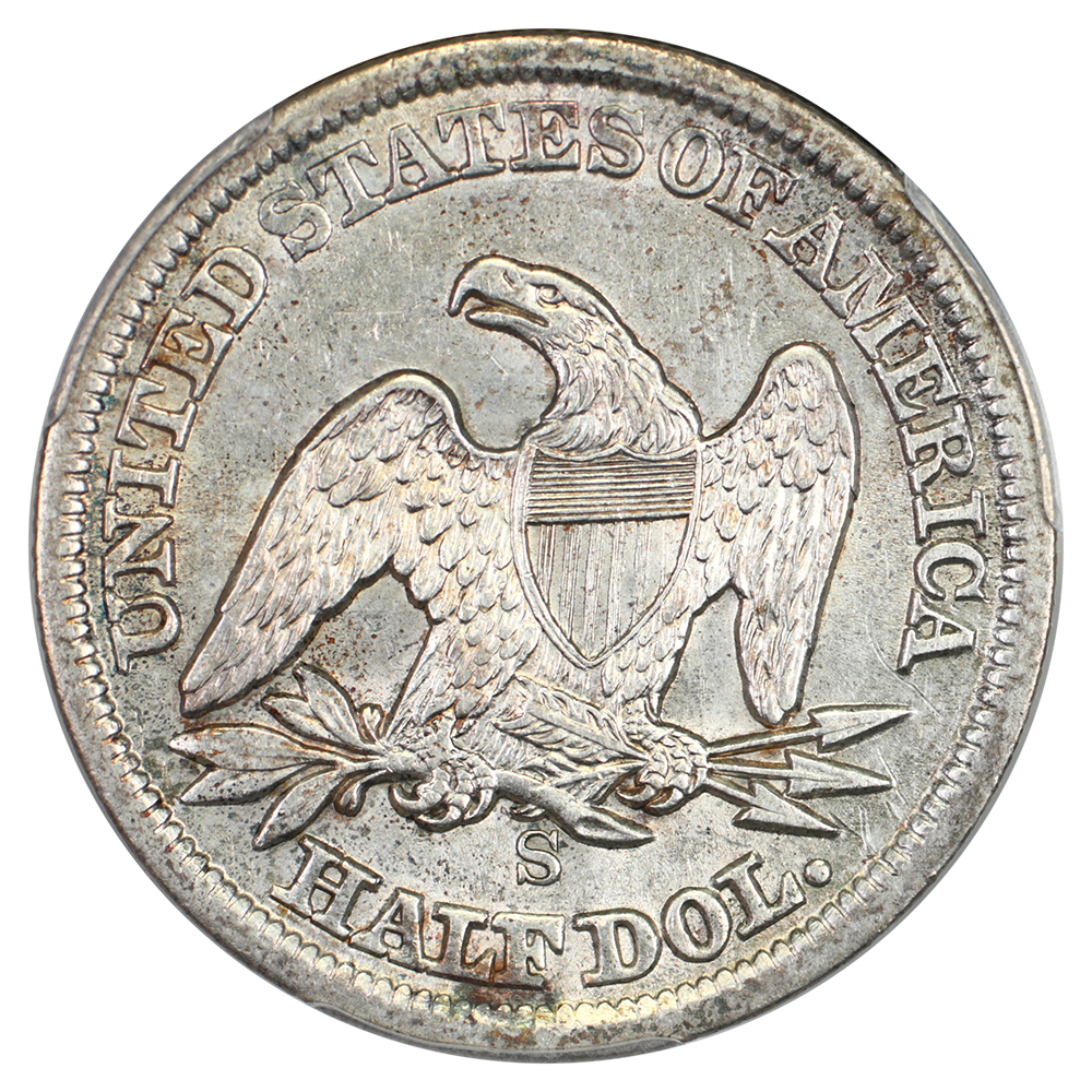 image for: 1862-S 50c PCGS AU58
