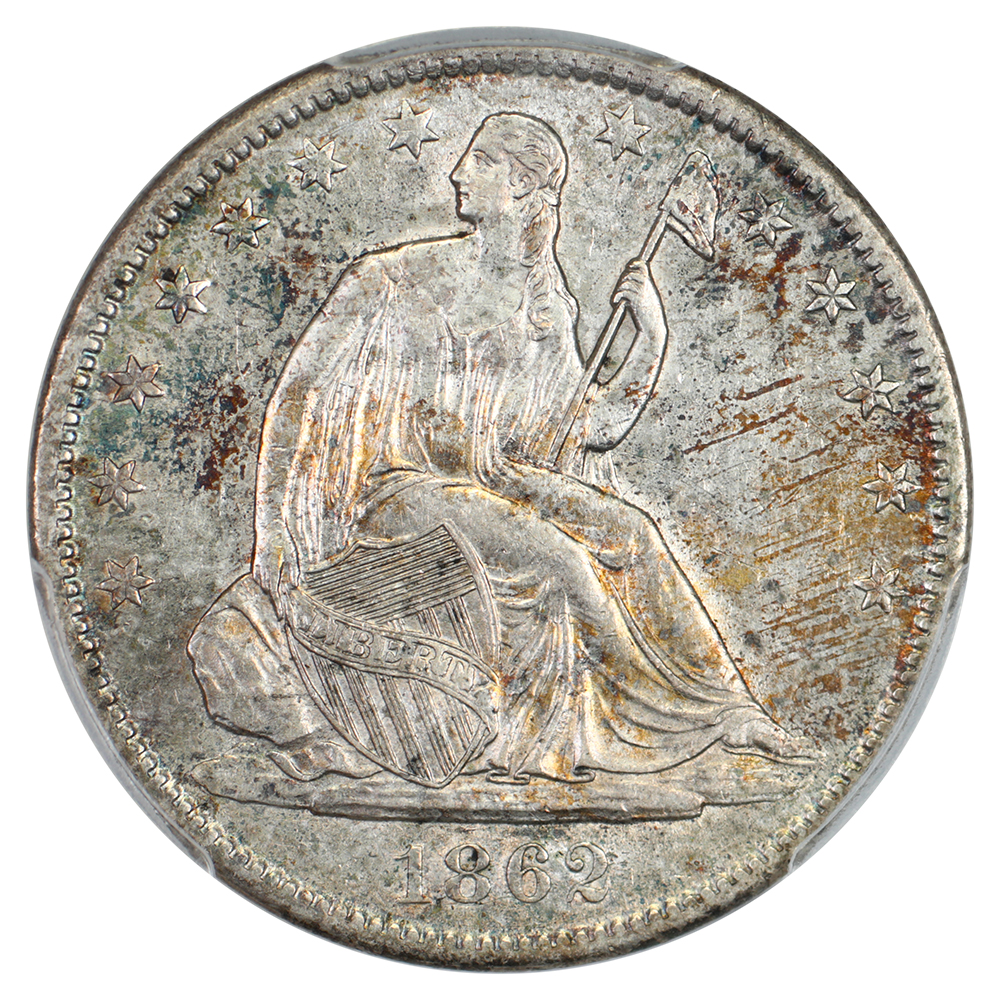 image for: 1862-S 50c PCGS AU58