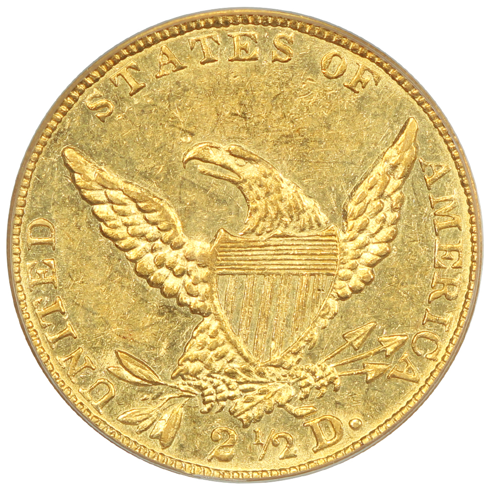 image for: 1839 $2 1/2 PCGS AU55