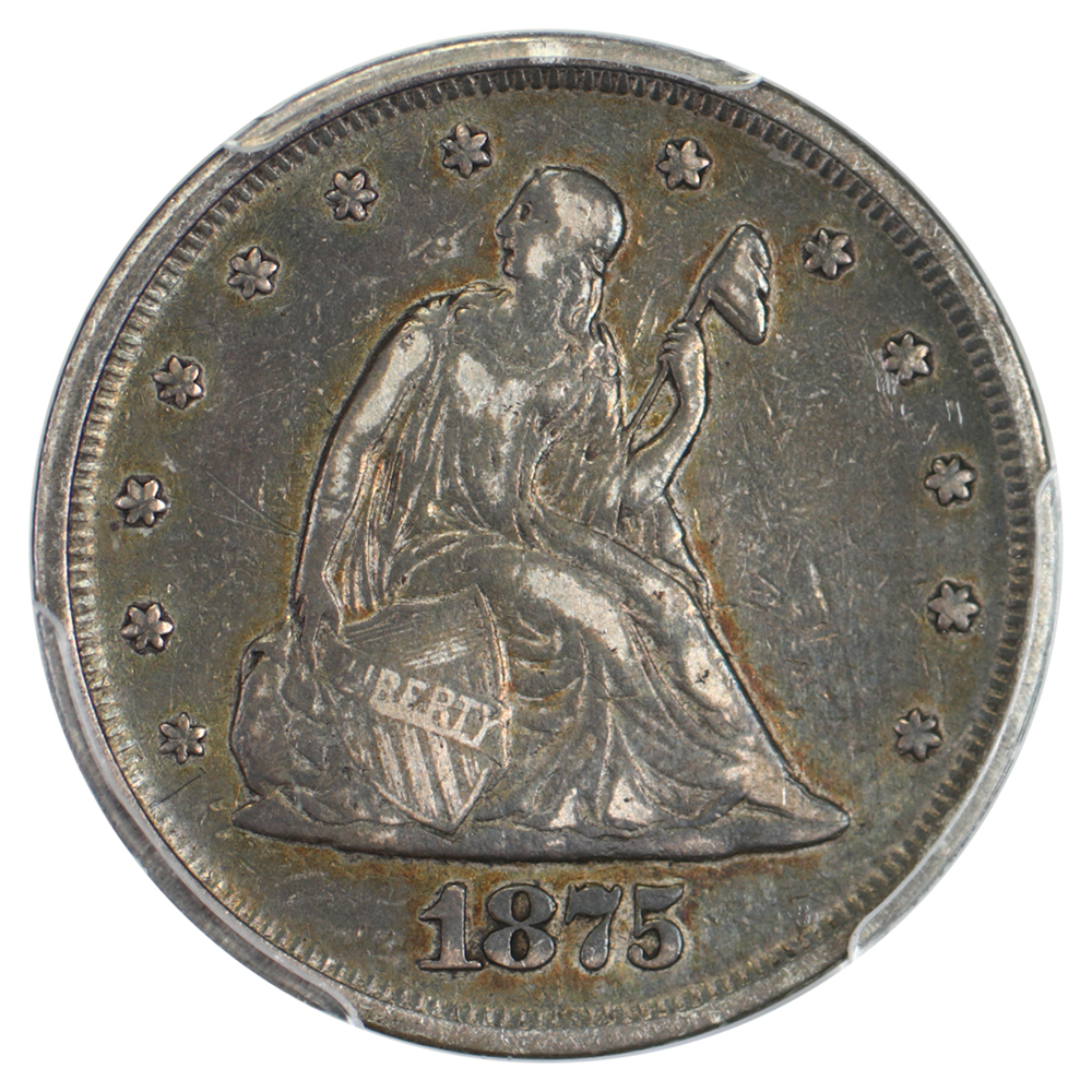 image for: 1875 20c PCGS VF35