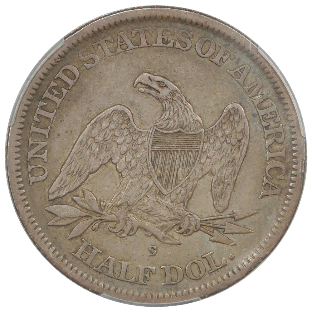 image for: 1866-S No Motto 50c PCGS XF40