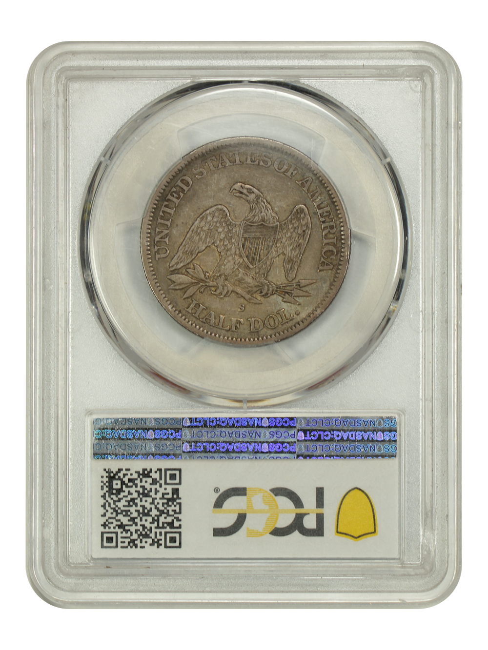image for: 1866-S No Motto 50c PCGS XF40