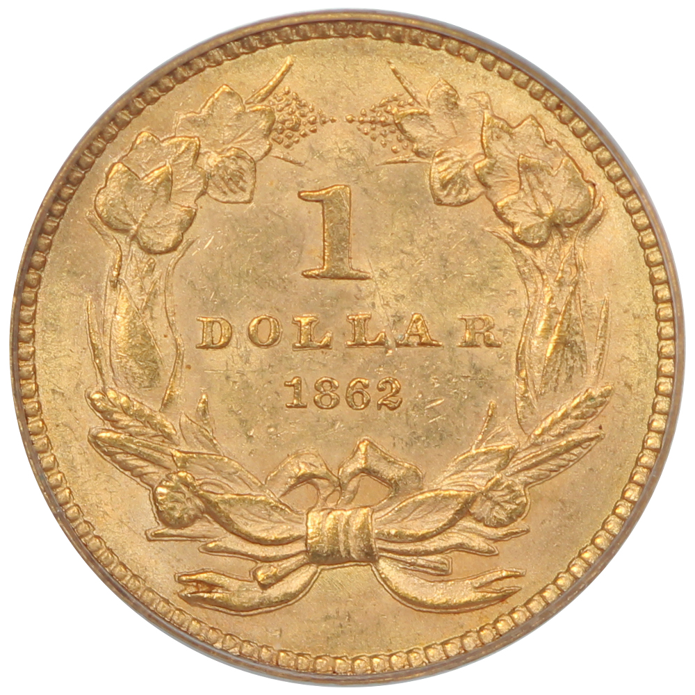 image for: 1862 G$1 PCGS MS63