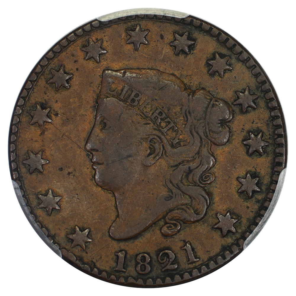 image for: 1821 1c PCGS VF20 BN