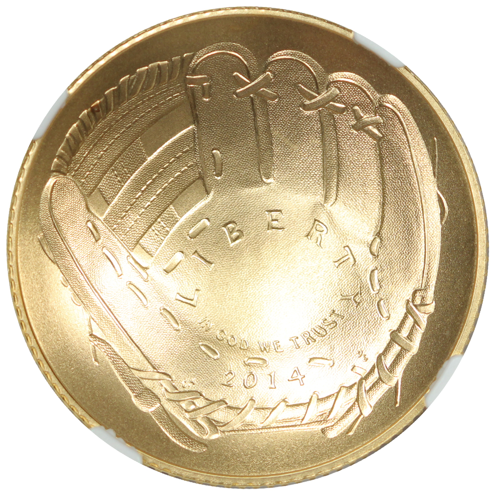 image for: 2014-W Baseball Hall of Fame G$5  NGC MS70