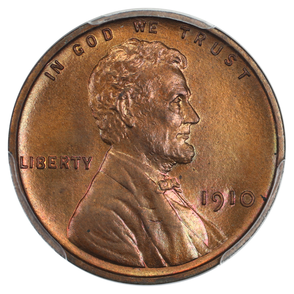 image for: 1910 Matte Finish 1c PCGS PR66 RB
