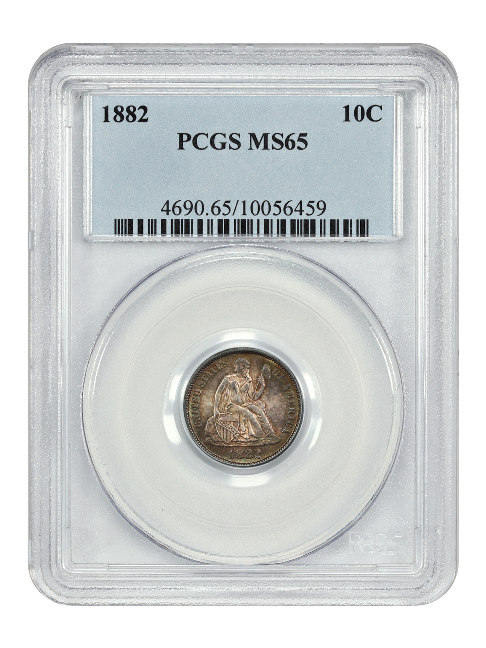 image for: 1882 10c PCGS MS65