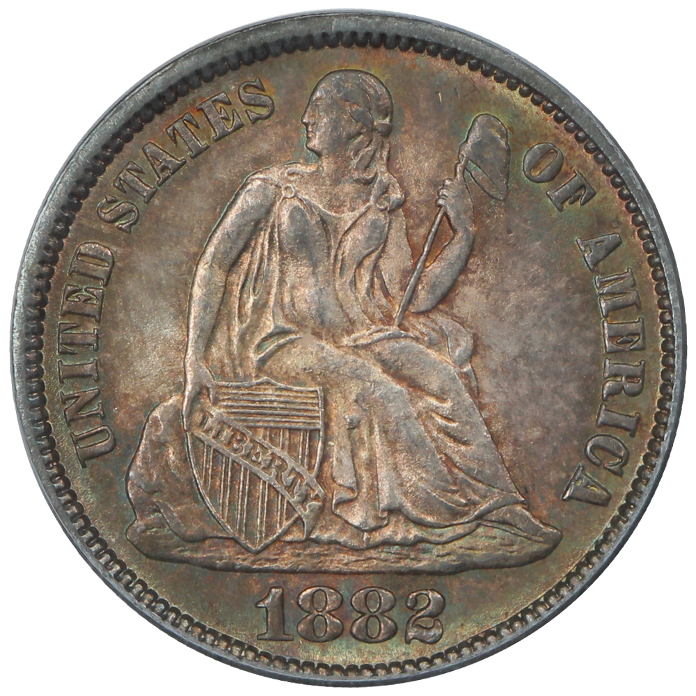 image for: 1882 10c PCGS MS65