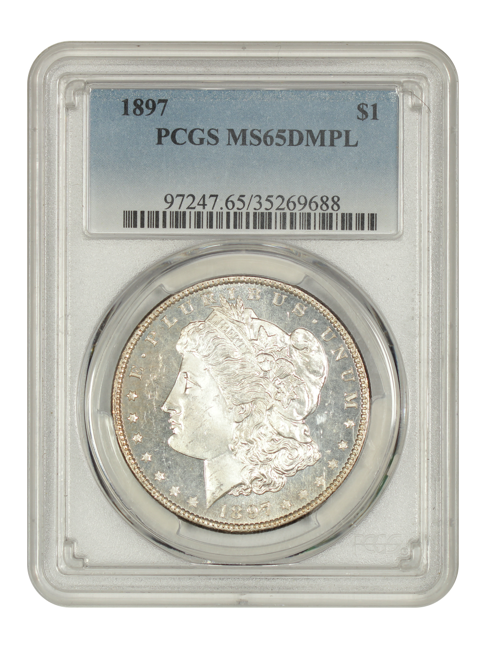 image for: 1897 $1 PCGS MS65 DMPL