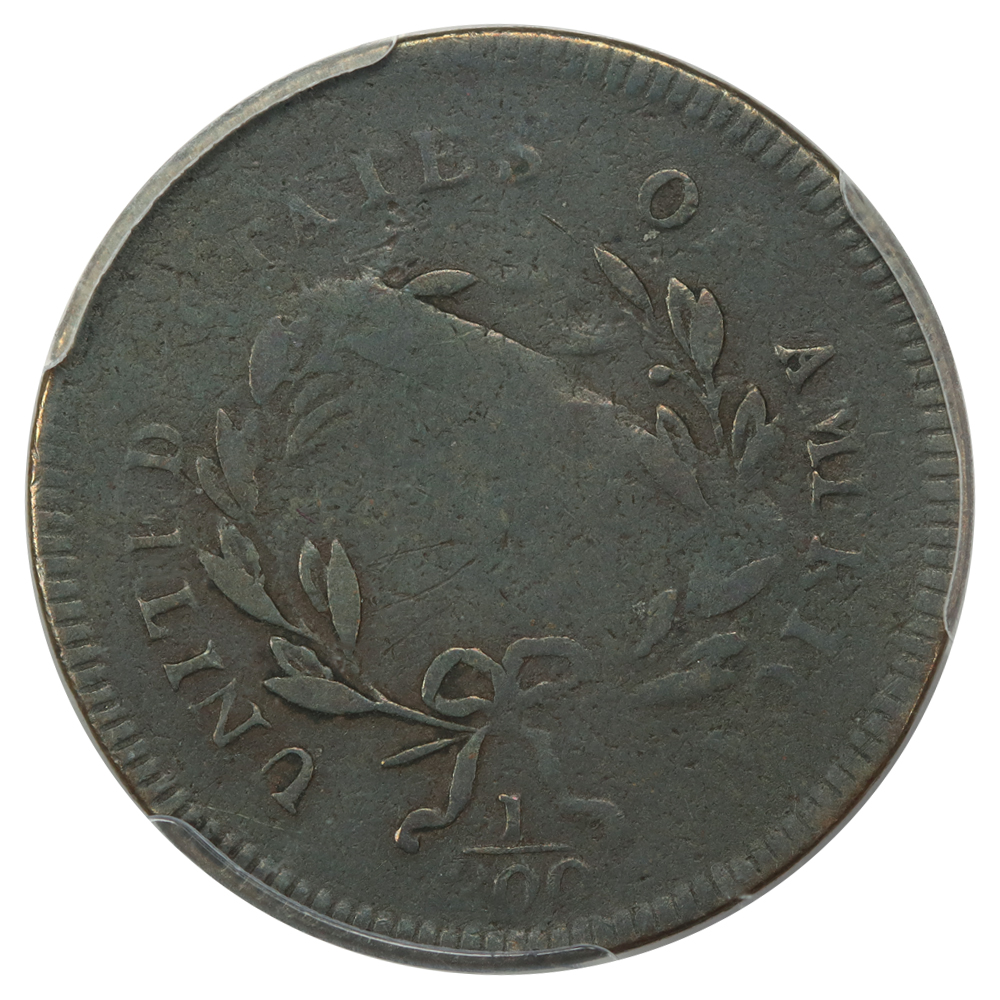 image for: 1795 No Pole, Plain Edge 1/2c PCGS VF20 BN