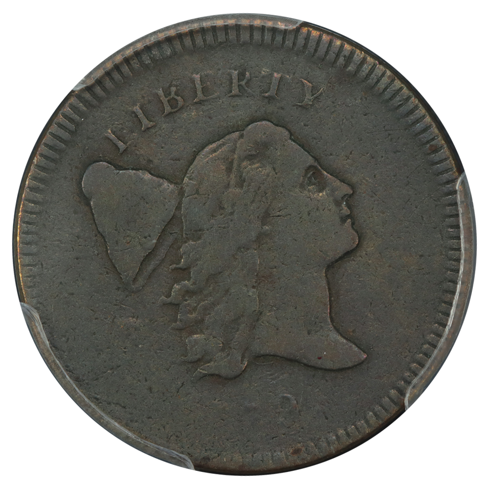 image for: 1795 No Pole, Plain Edge 1/2c PCGS VF20 BN