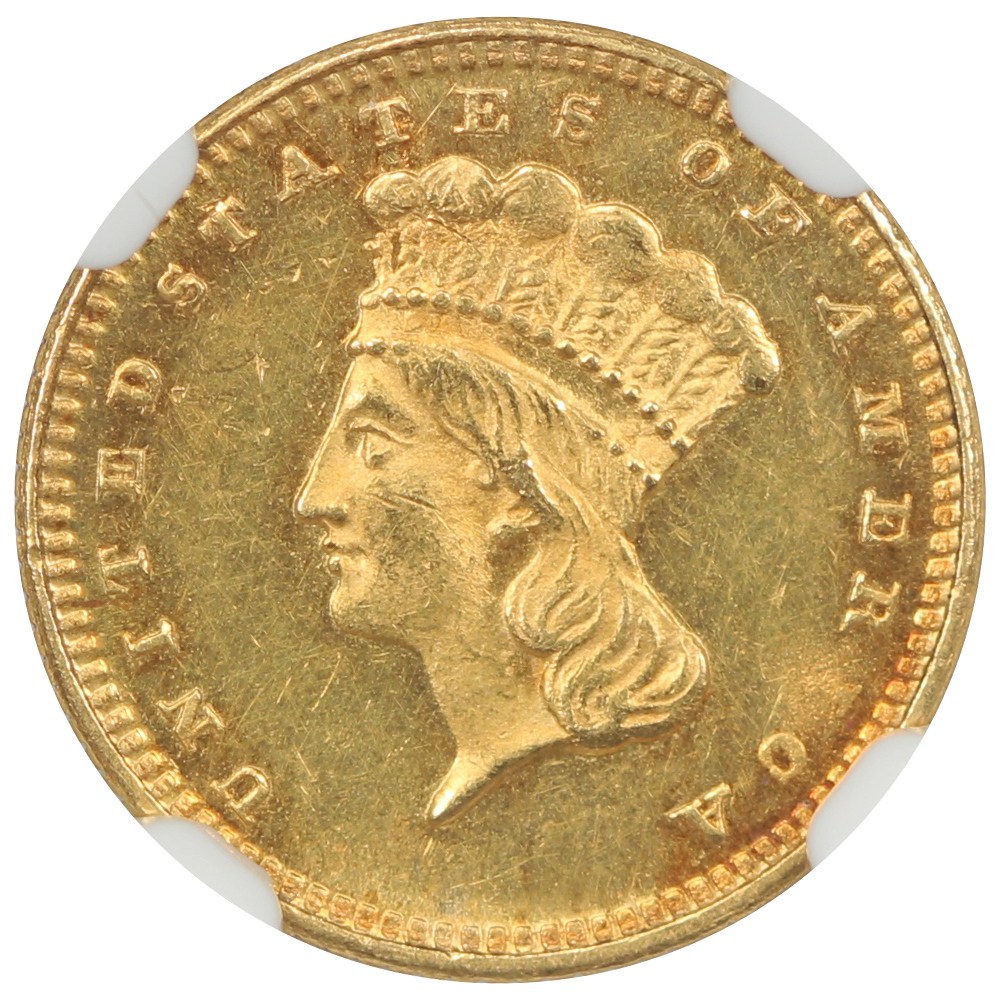 image for: 1873 Open 3 G$1 NGC MS61