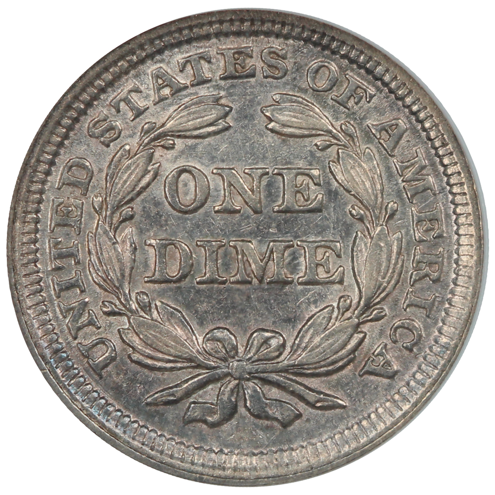image for: 1853 Arrows 10c NGC AU53