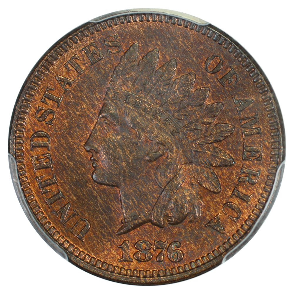 image for: 1876 1c PCGS MS63 RB