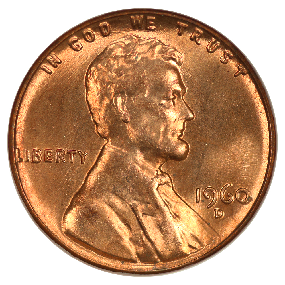 image for: 1960-D Large Date 1c NGC MS67 RD