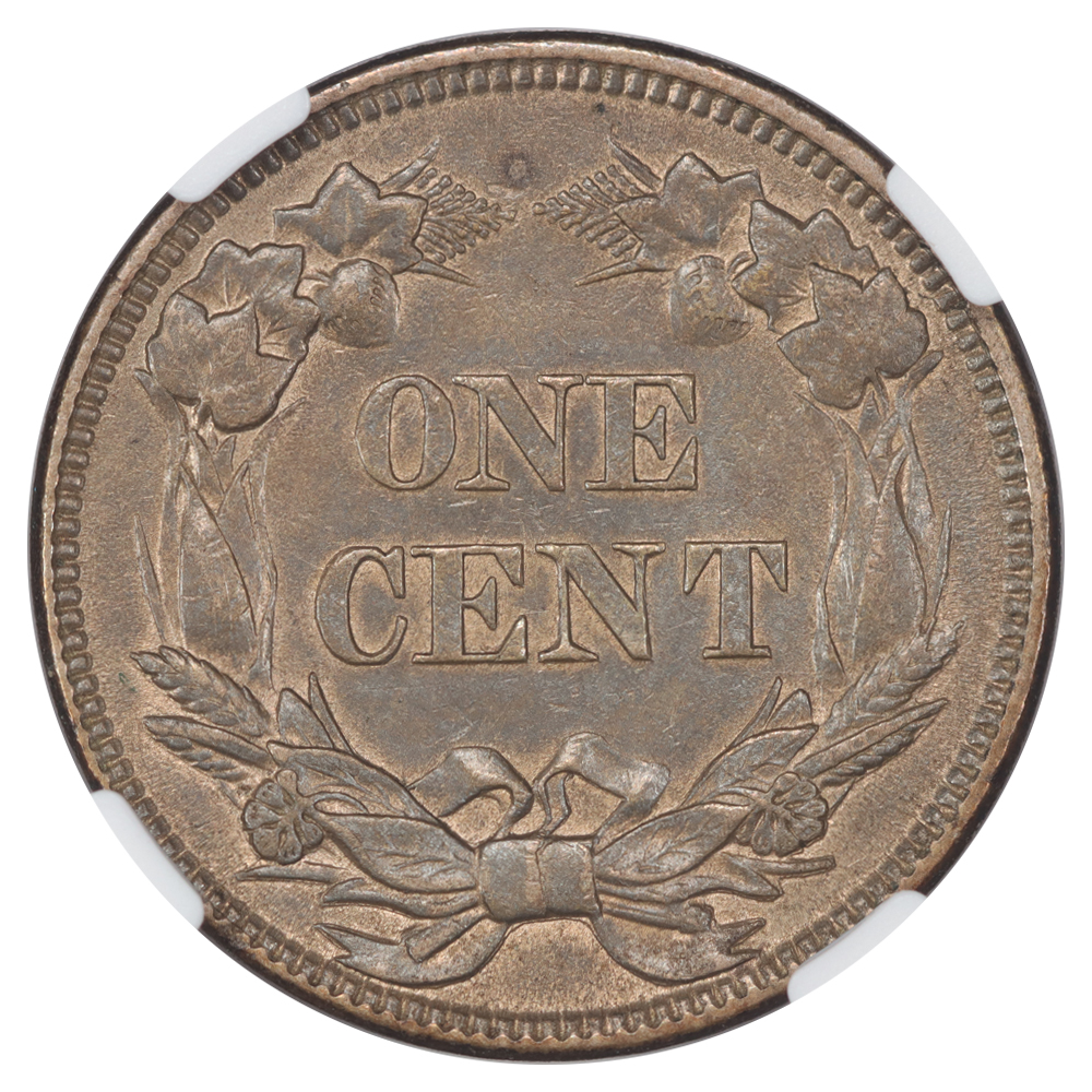 image for: 1858 Flying Eagle, Large Letters 1c NGC AU58