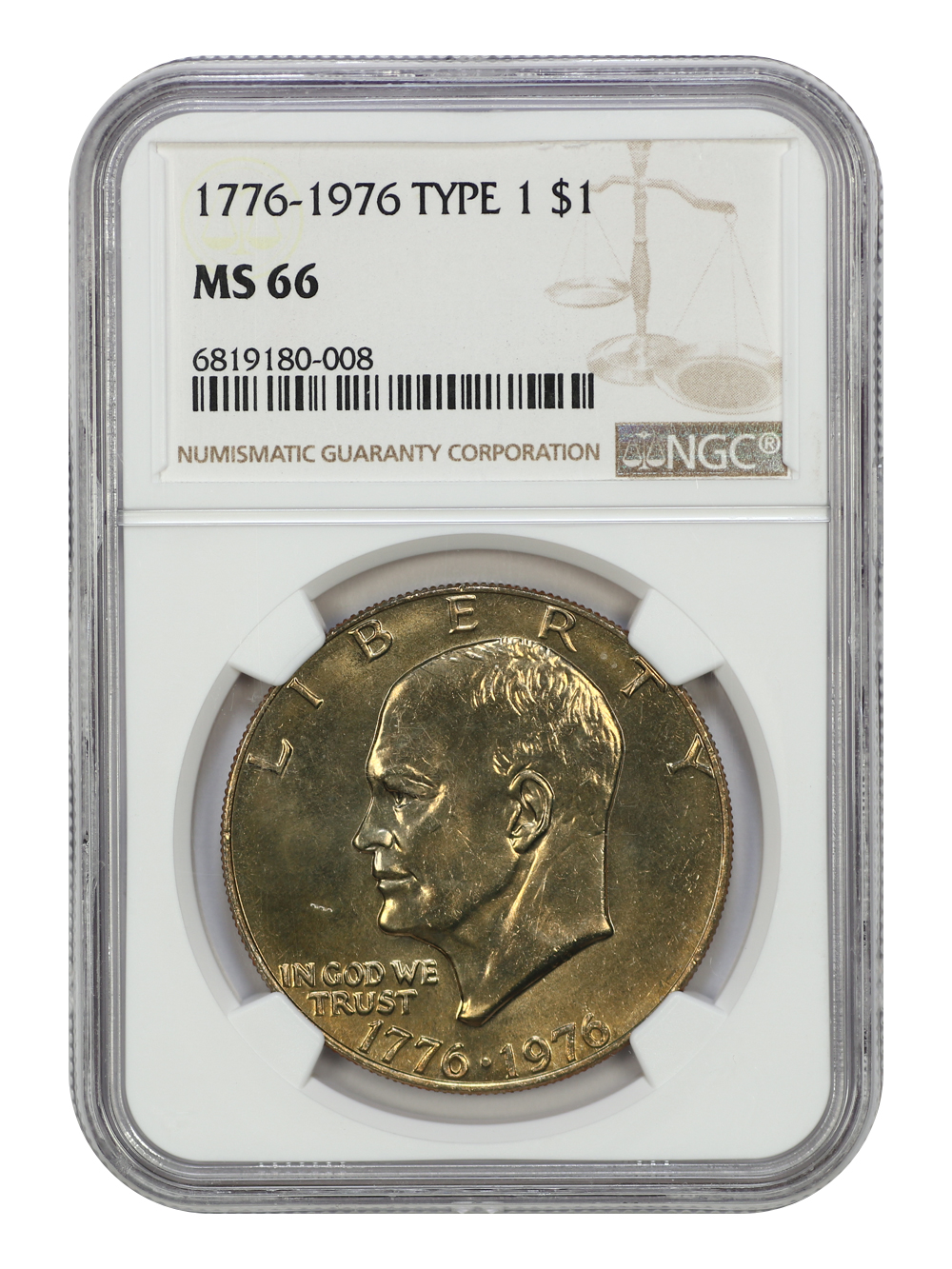 image for: 1976 Type 1 $1 NGC MS66