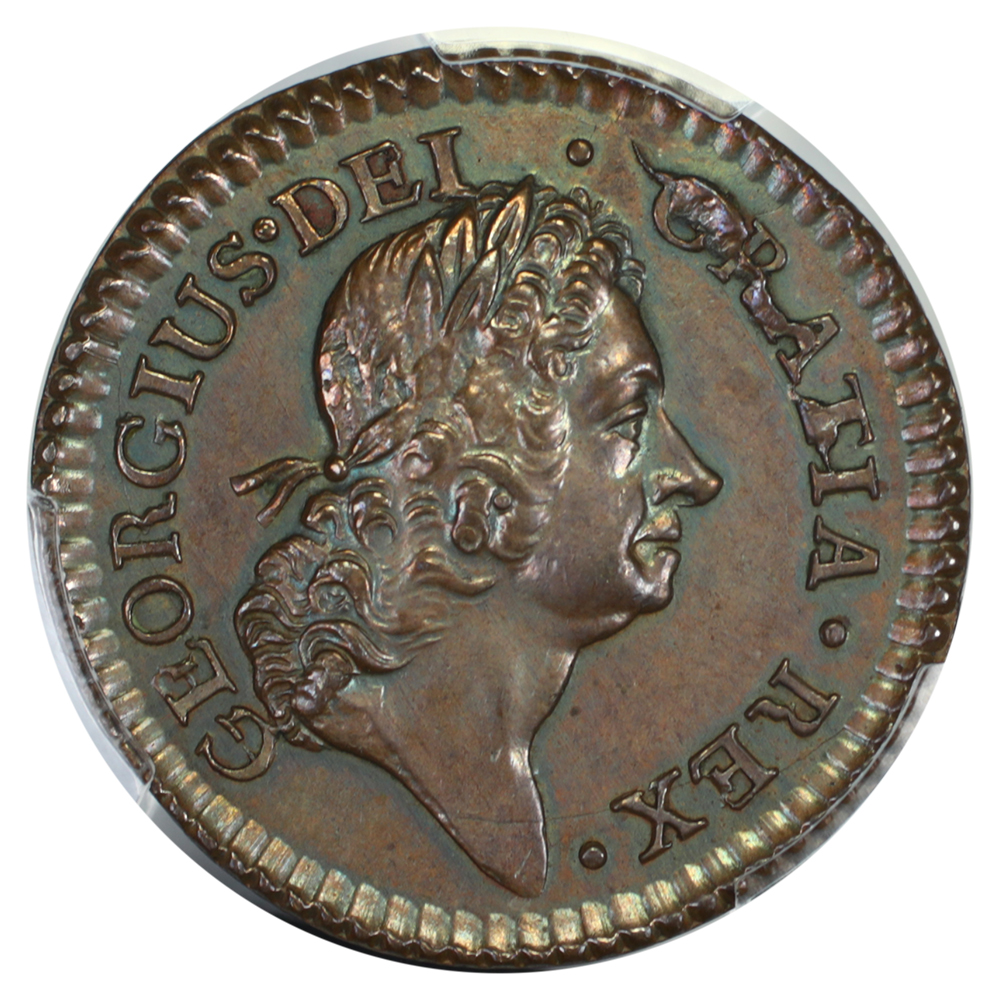image for: 1723 Wood's Hibernia, DEI. GRATIA. REX Far PCGS MS63 BN