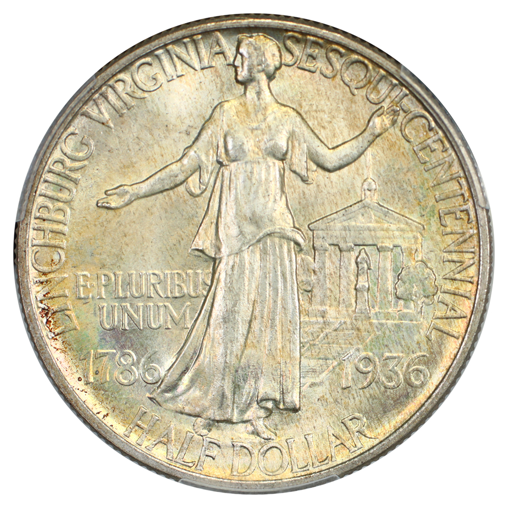 image for: 1936 Lynchburg 50c PCGS MS67
