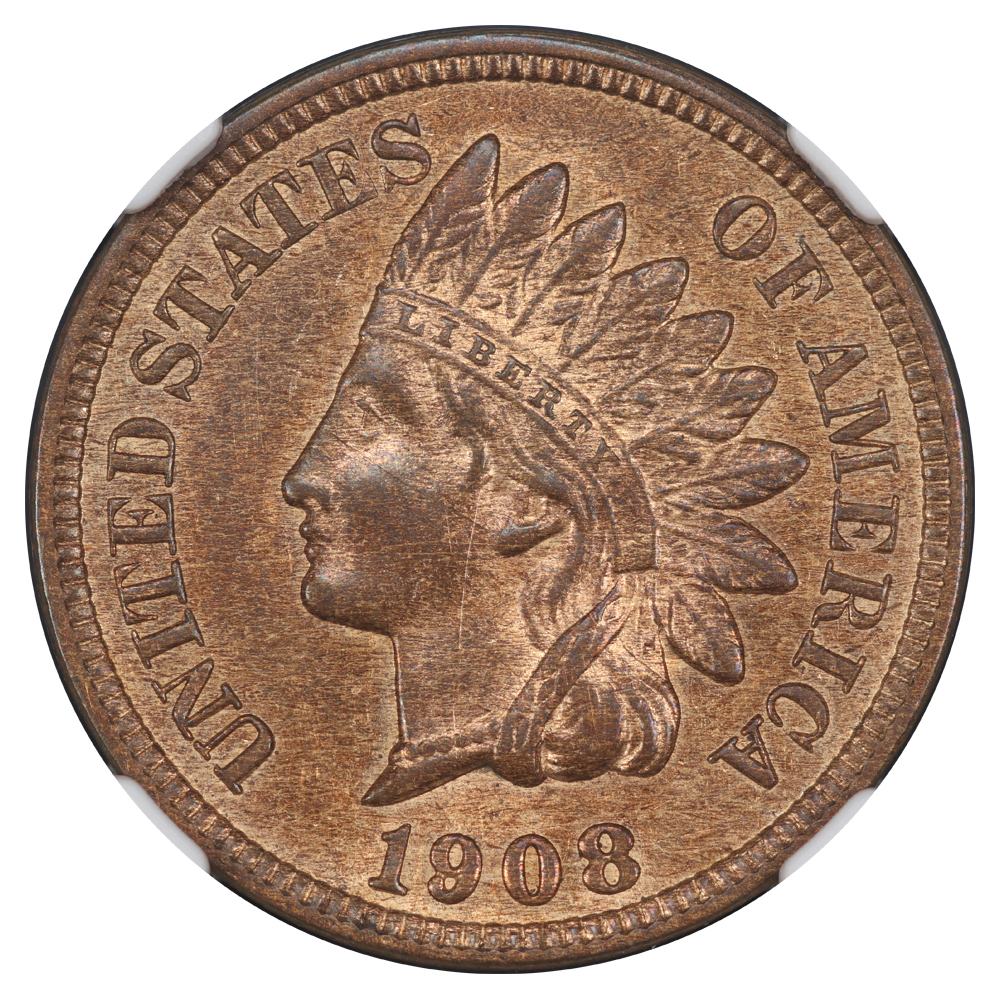 image for: 1908-S 1c NGC MS62 RB