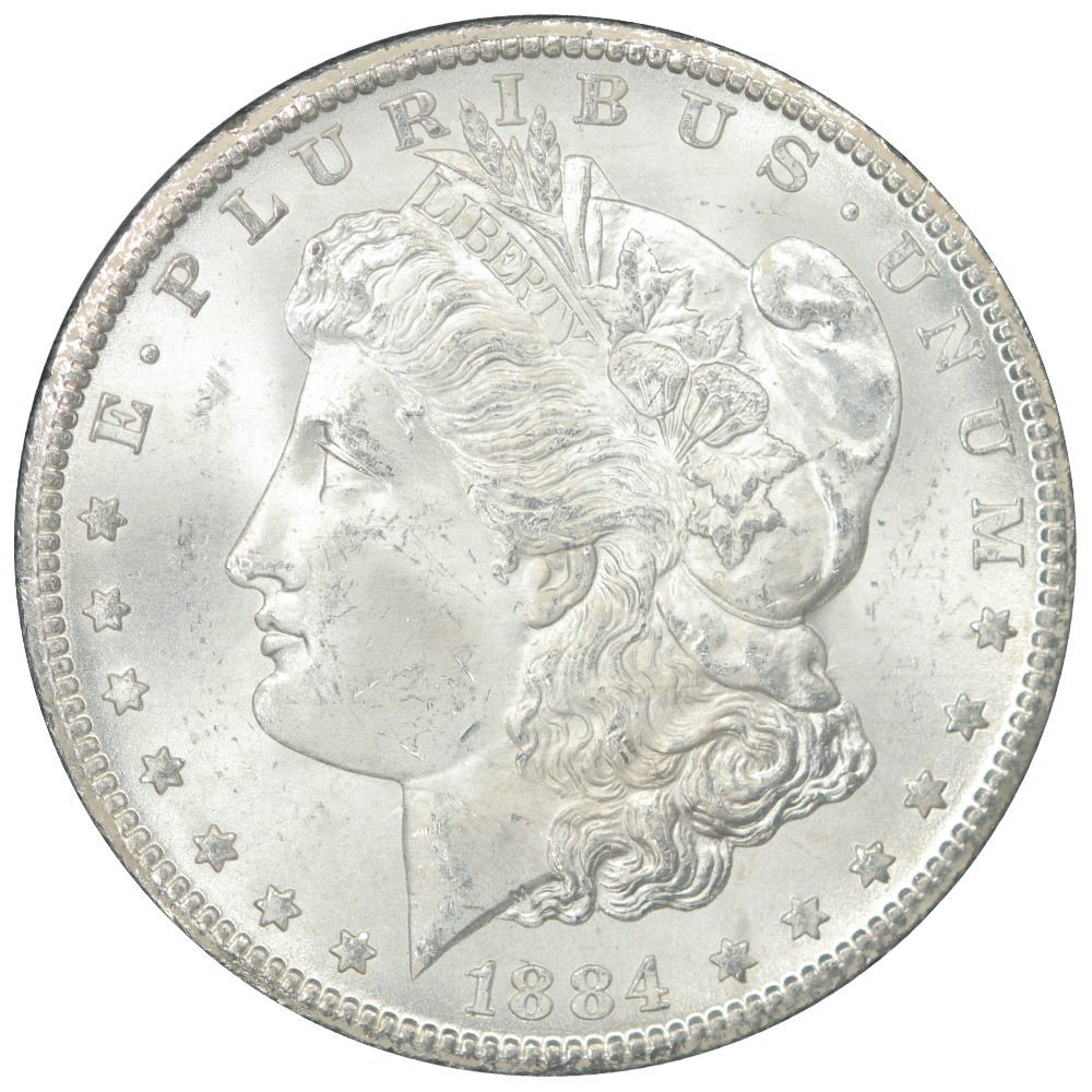 image for: 1884-CC GSA Hoard, Hard package $1  NGC MS64