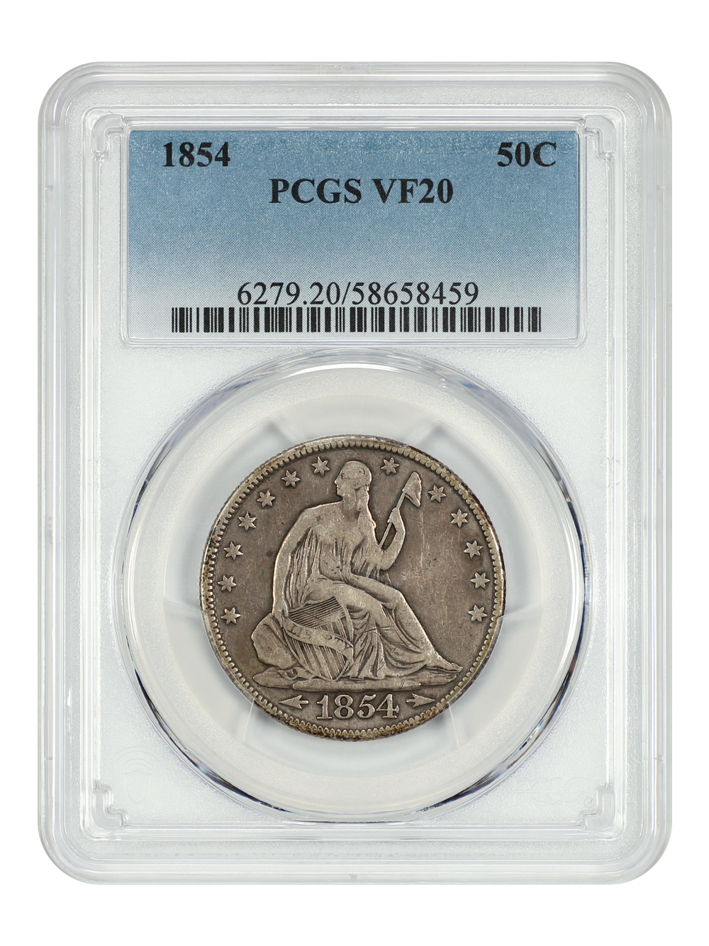 1858年 フィラデルフィア造幣局 座像ハーフドル銀貨 S*y様 1858年 アメリカ合衆国フィラデルフィア造幣局 座像