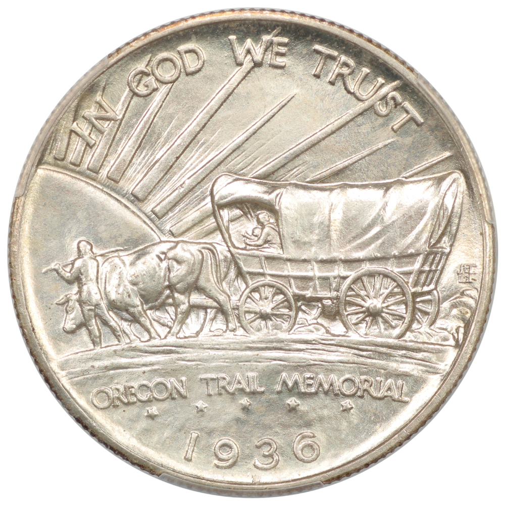 image for: 1936-S Oregon Trail 50c PCGS MS66