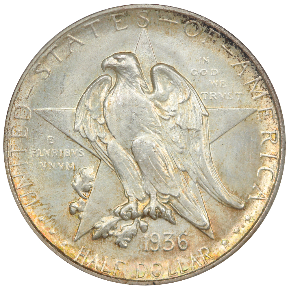 image for: 1936-S Texas 50c PCGS MS66