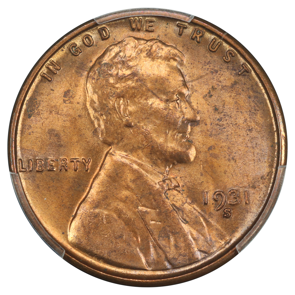 image for: 1931-S 1c PCGS MS64 RB