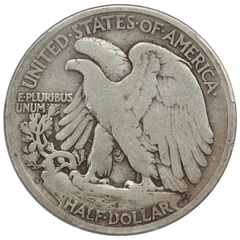 image for: 1917-S Mintmark Reverse 50c PCGS VG8